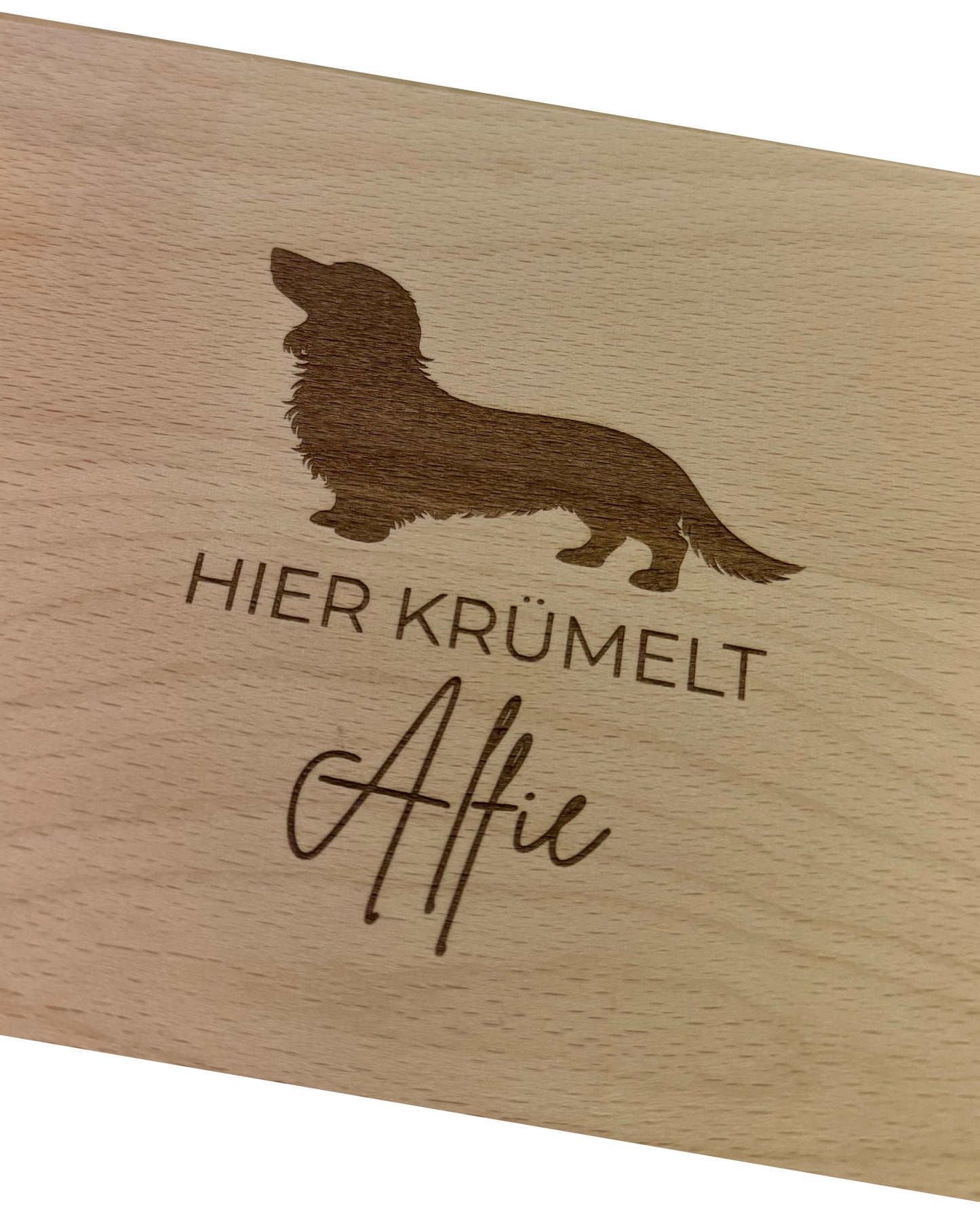 Frühstücksbrettchen Dackel Gravur