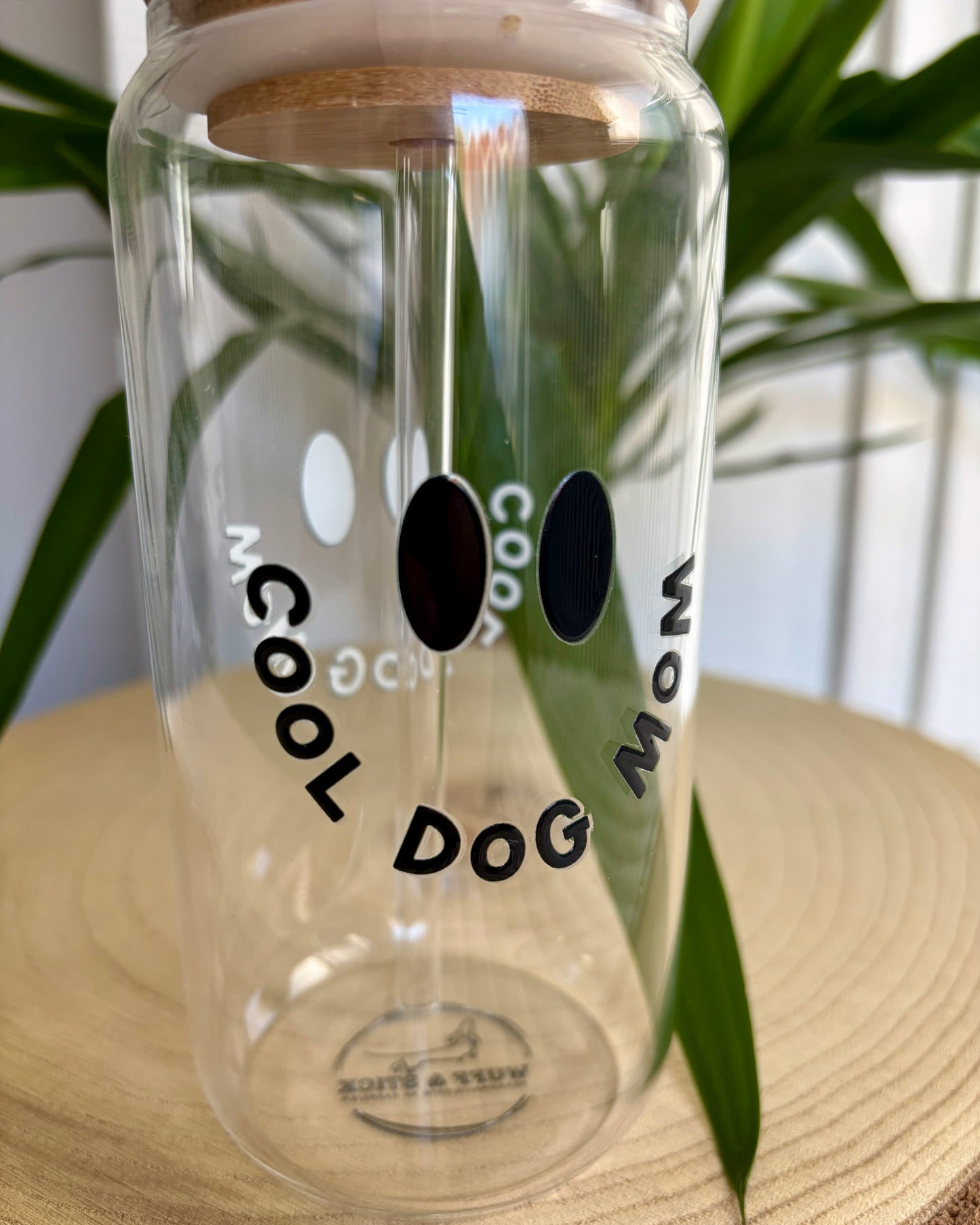 Trinkglas „Cool Dog Mom“