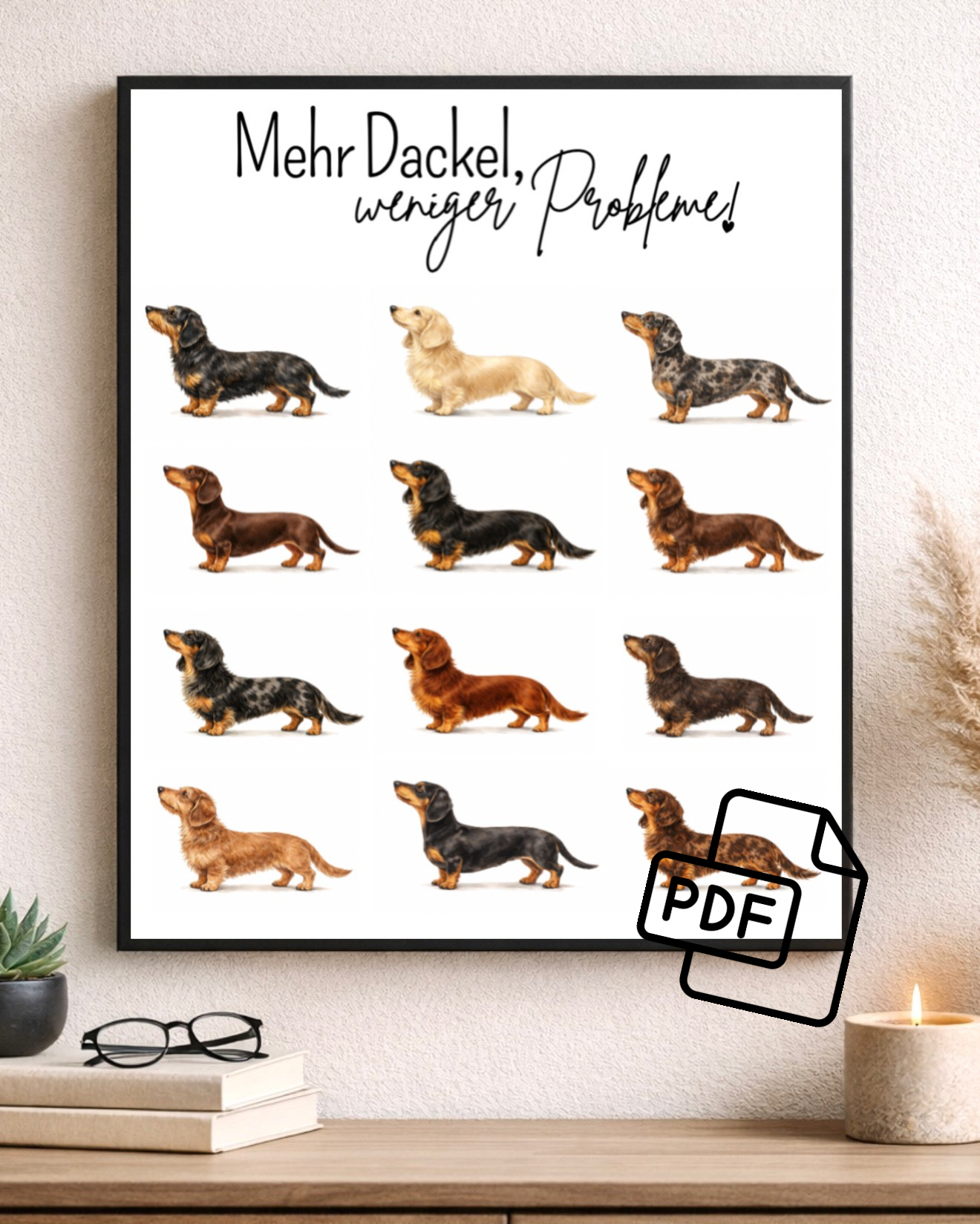 Dackel Poster zum selber Ausdrucken