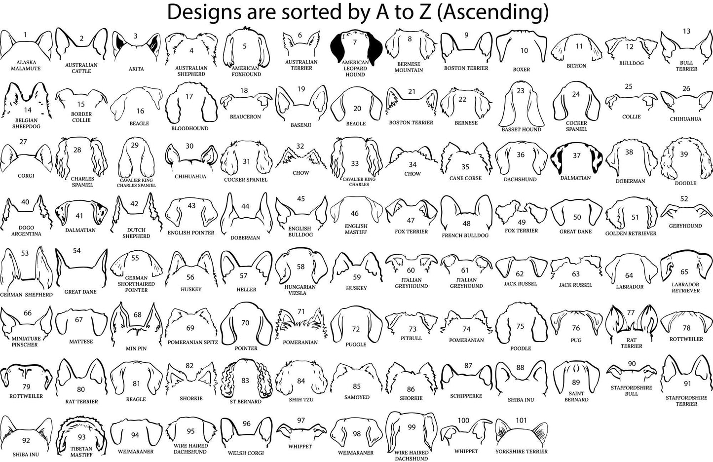 Frühstücksbrettchen Hundeohren personalisiert Gravur