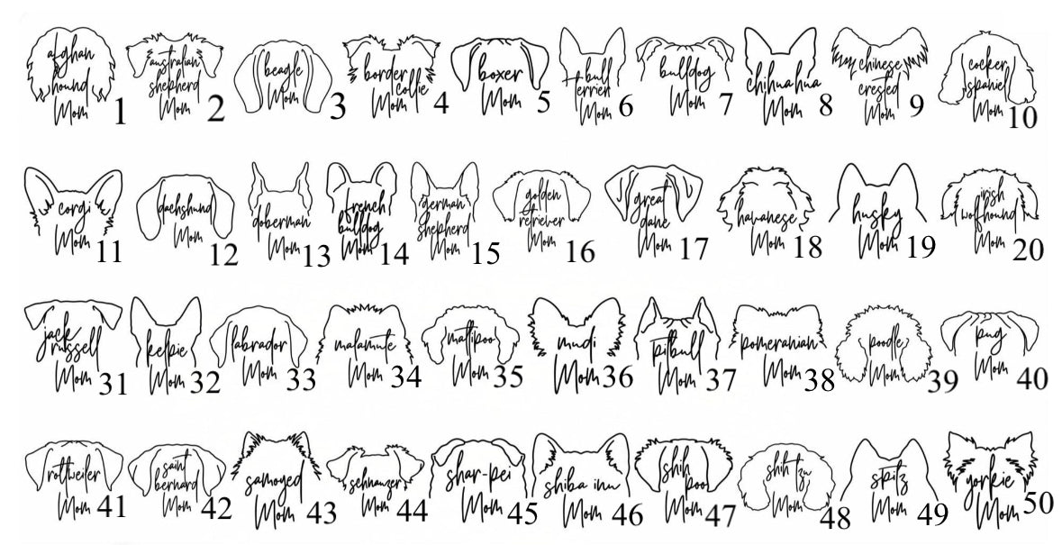 Einkaufstasche verschiedene Hunderassen