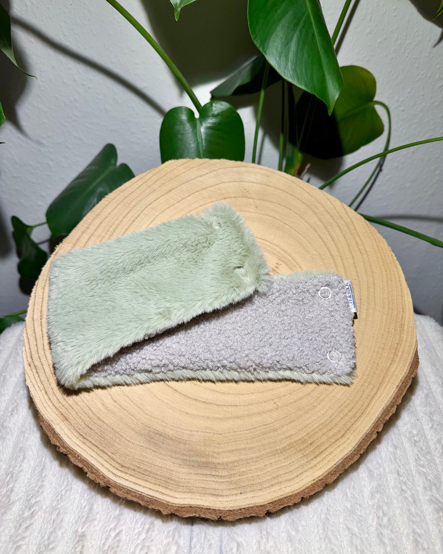 Wendeloop Teddy Greige/Plüsch Grün