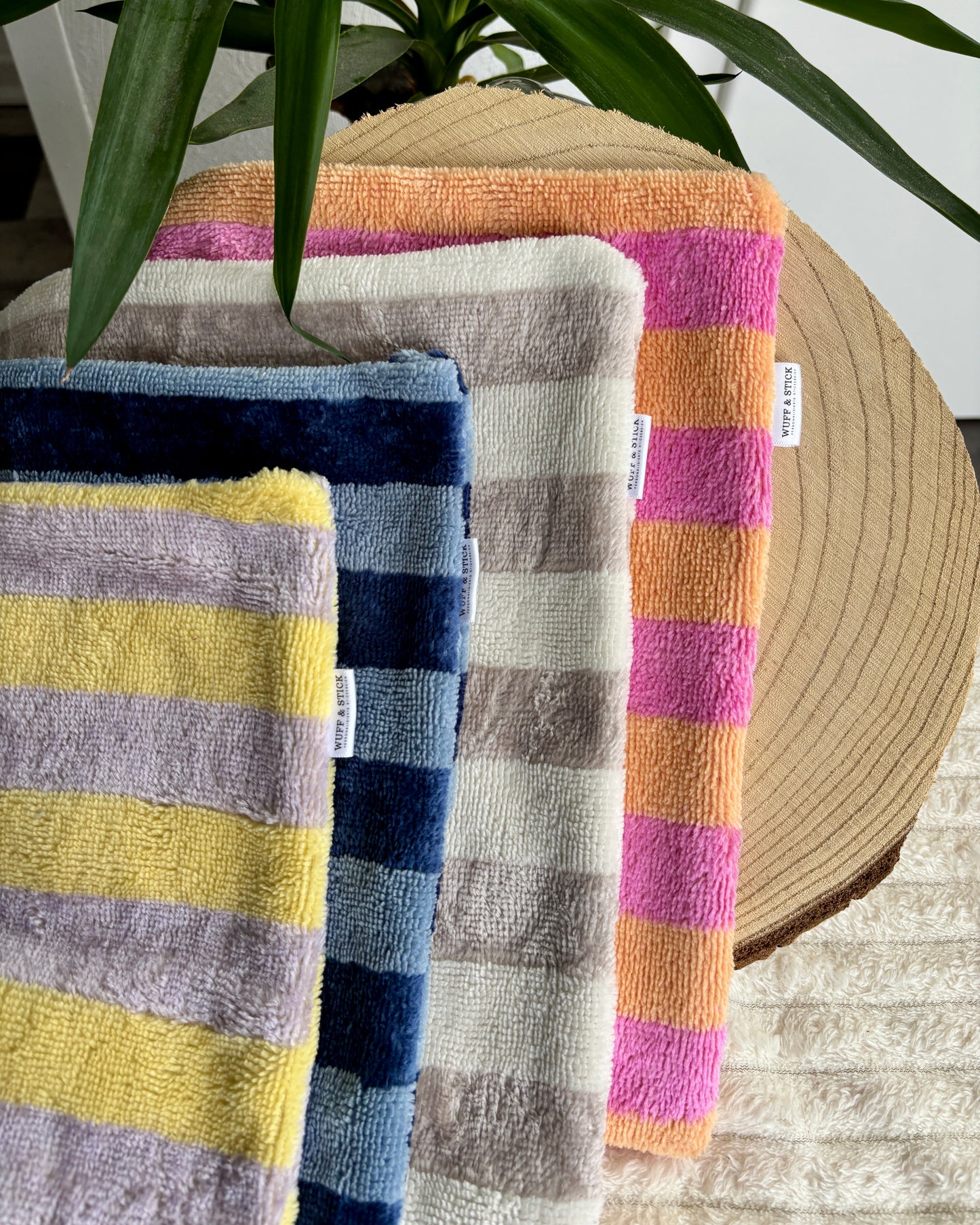 Pfötchentuch „Stripe“ Bambus Frottee