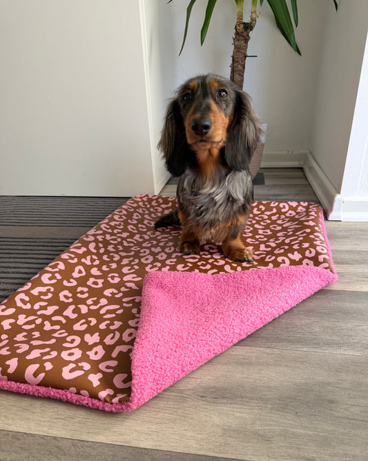 Kunstleder Decke personalisiert Pink