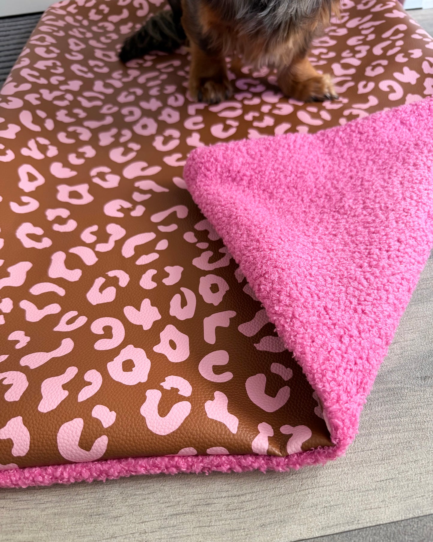 Kunstleder Decke personalisiert Pink