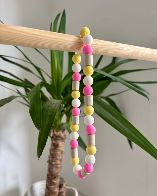 Hunde Halskette EM Keramik „Pinky“