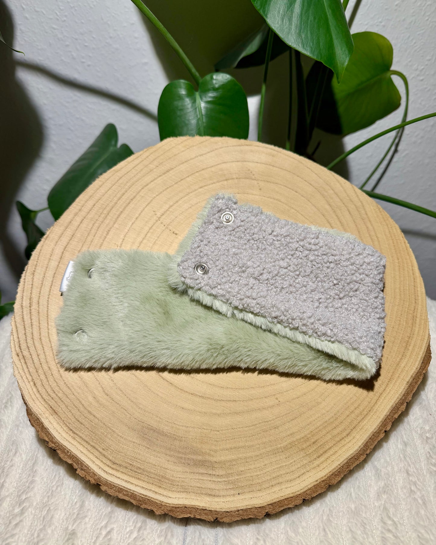 Wendeloop Teddy Greige/Plüsch Grün