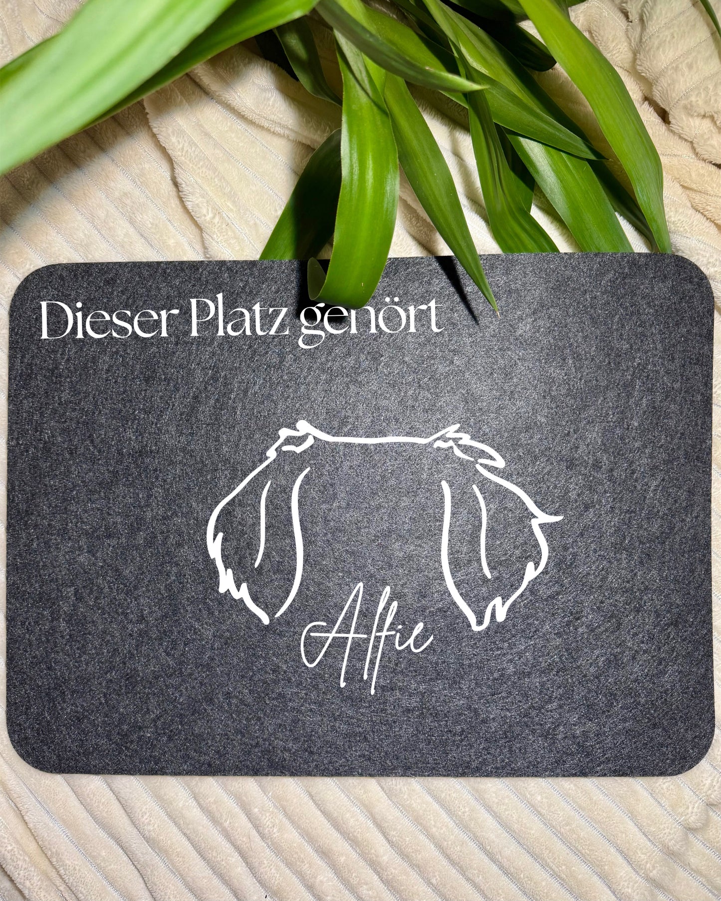 Napfunterlage Hundeohren personalisiert