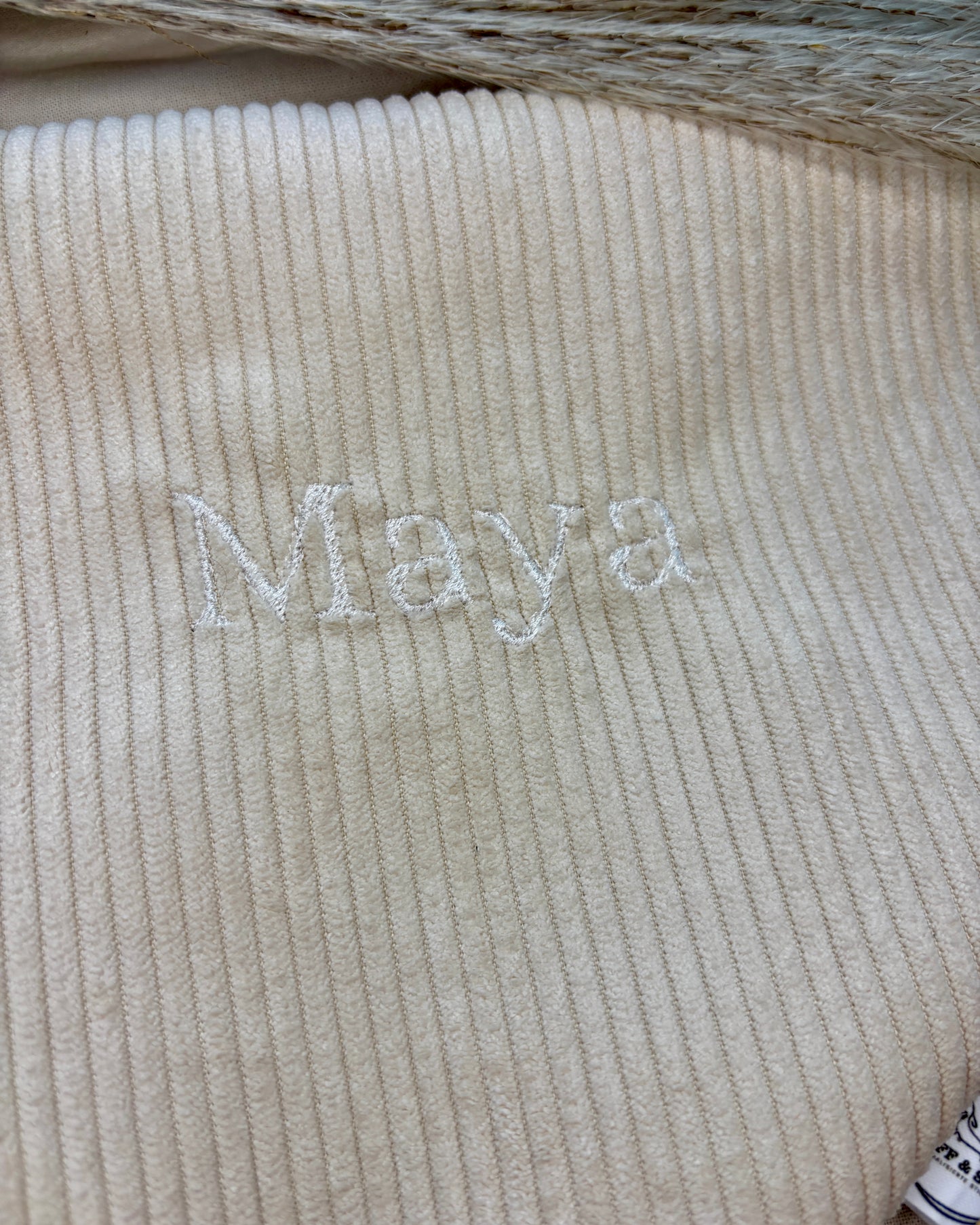 Halstuch Cord Beige personalisiert