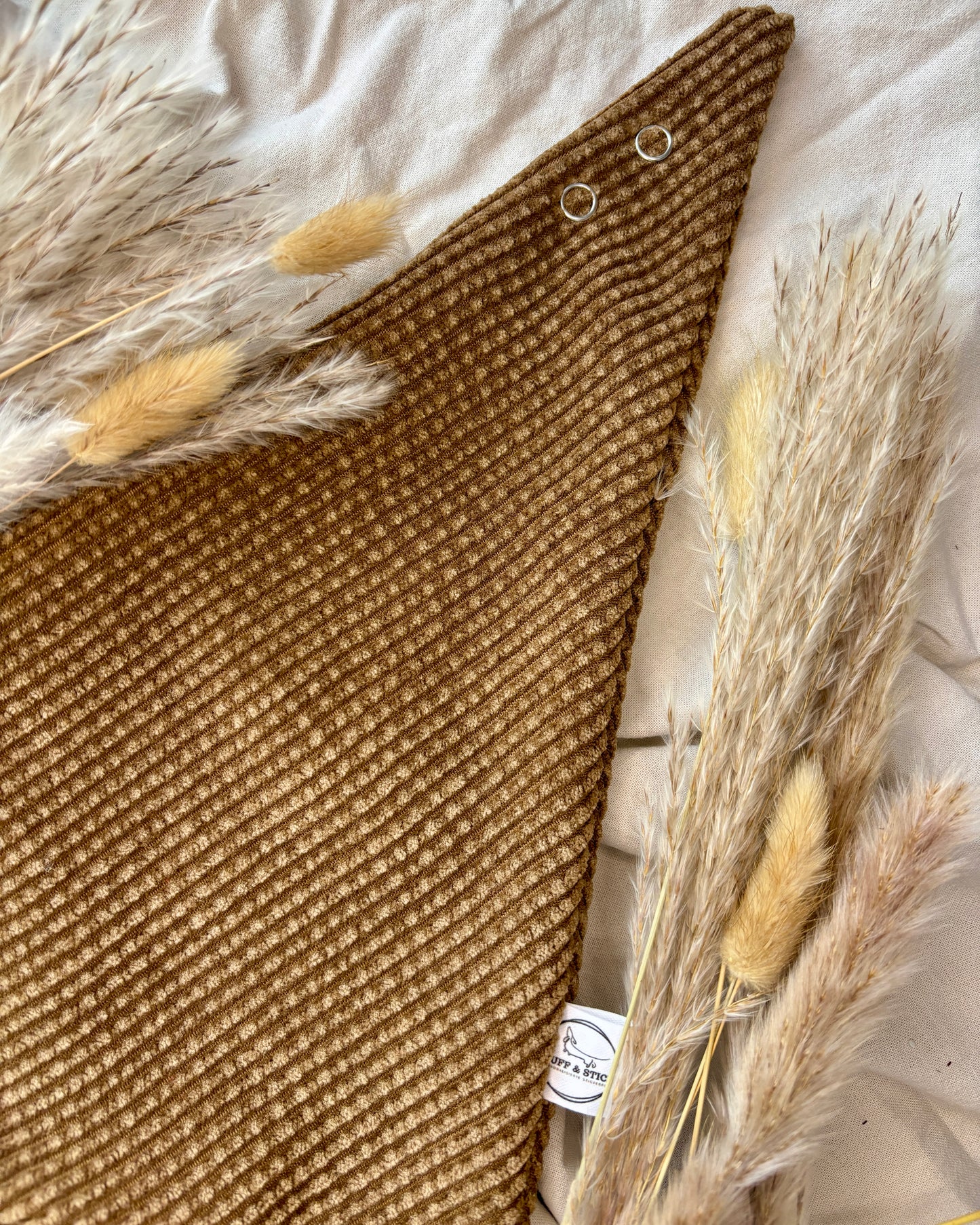 Halstuch Cord Braun personalisiert