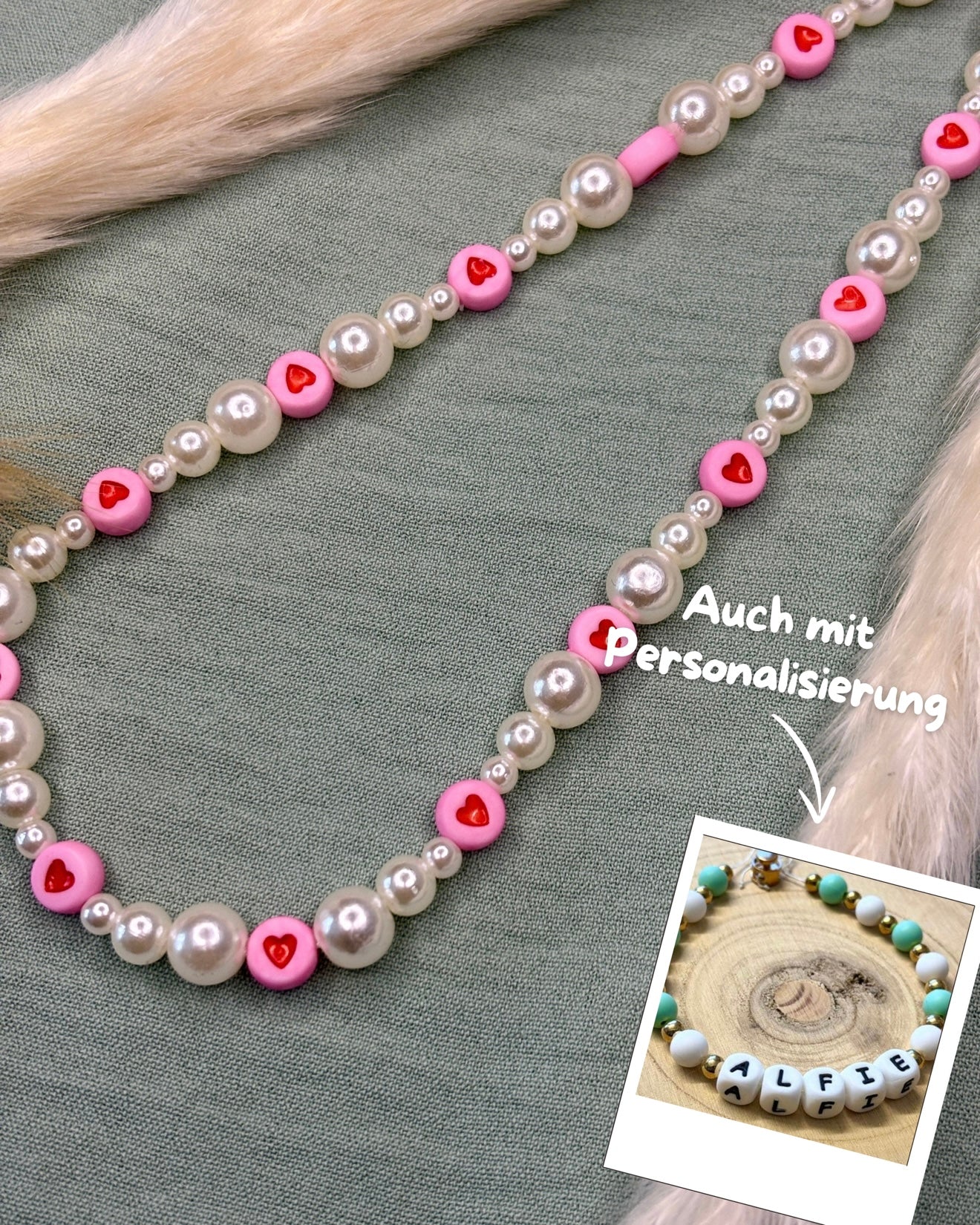 Hunde Halskette „Pearl Love“