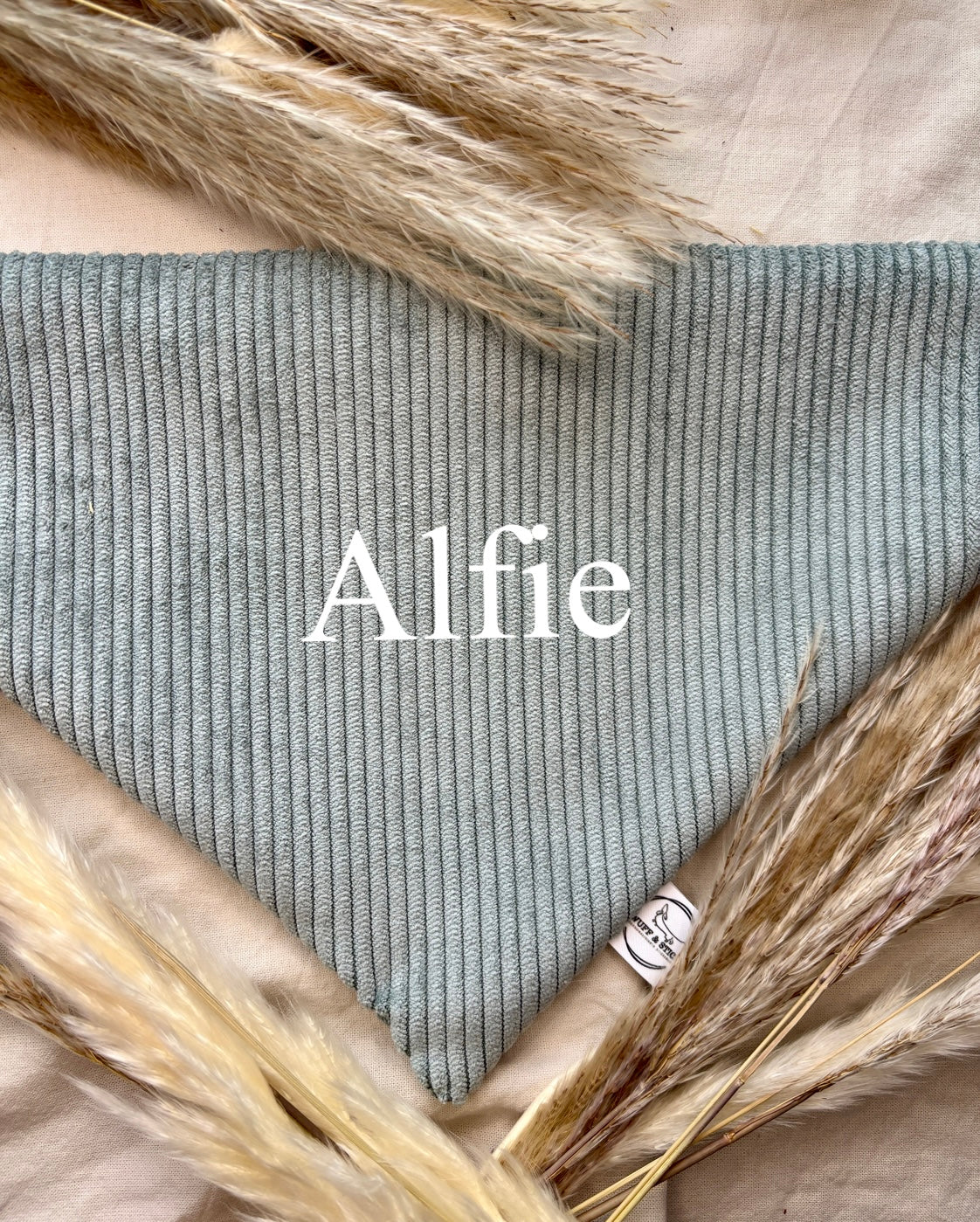 Halstuch Cord Türkis personalisiert