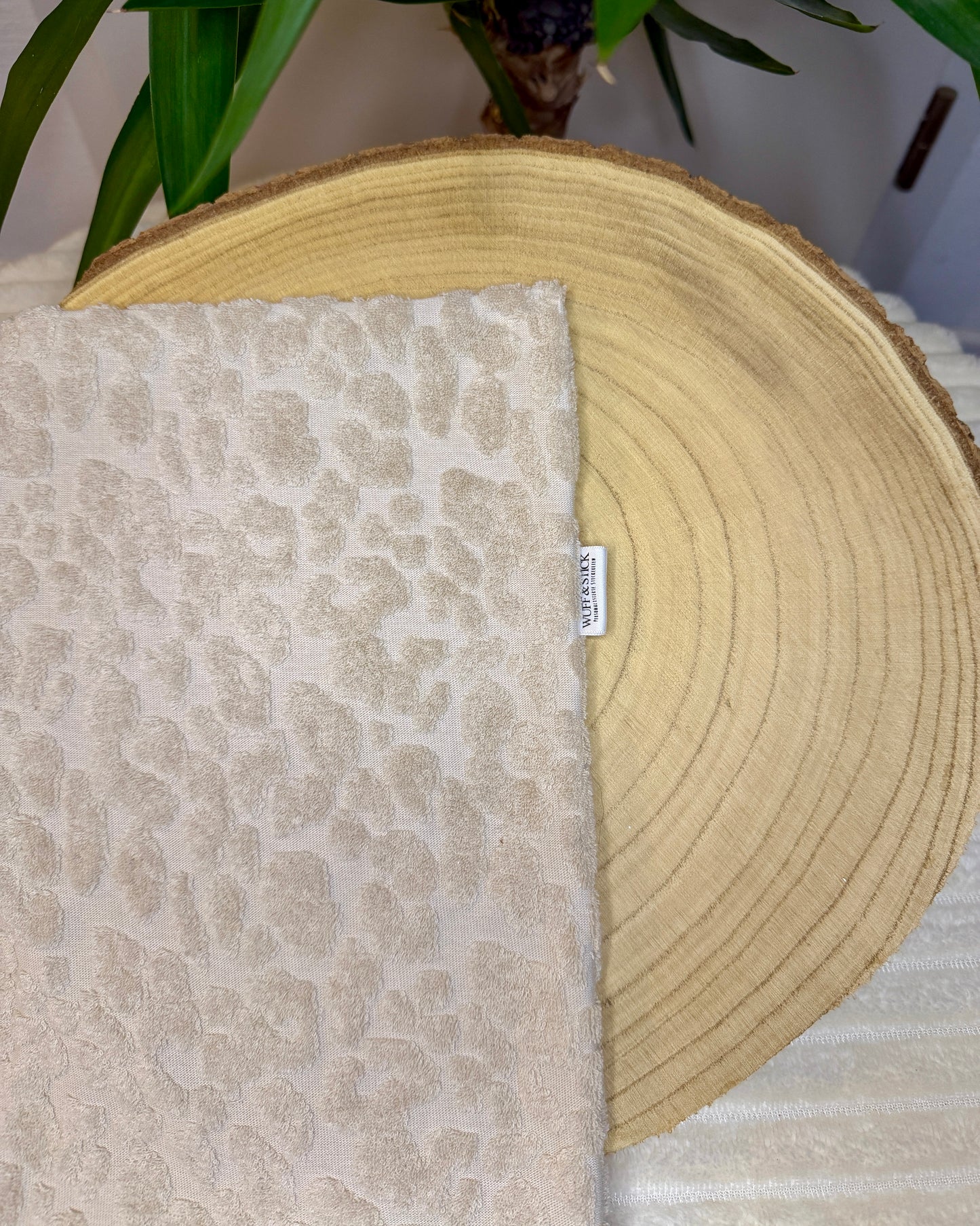 Pfötchentuch „Leo Beige“ Bambus Frottee