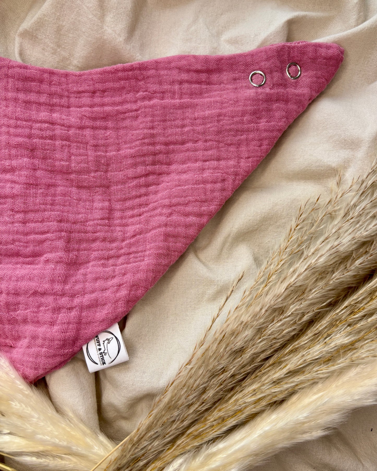 Halstuch Musselin „Alt Rosa“ personalisiert