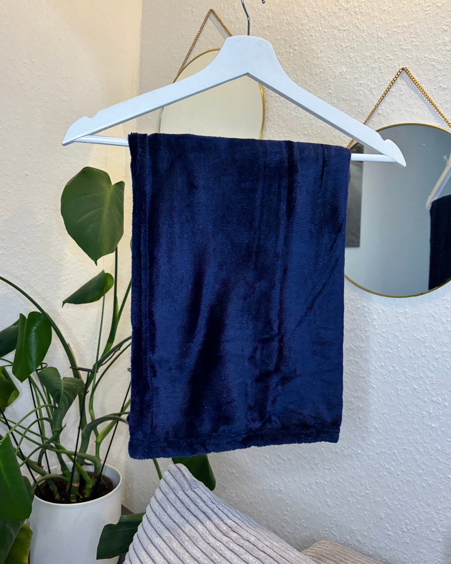 Kuscheldecke Dunkelblau personalisiert