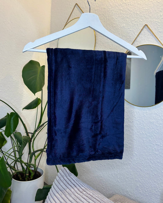 Kuscheldecke Dunkelblau personalisiert