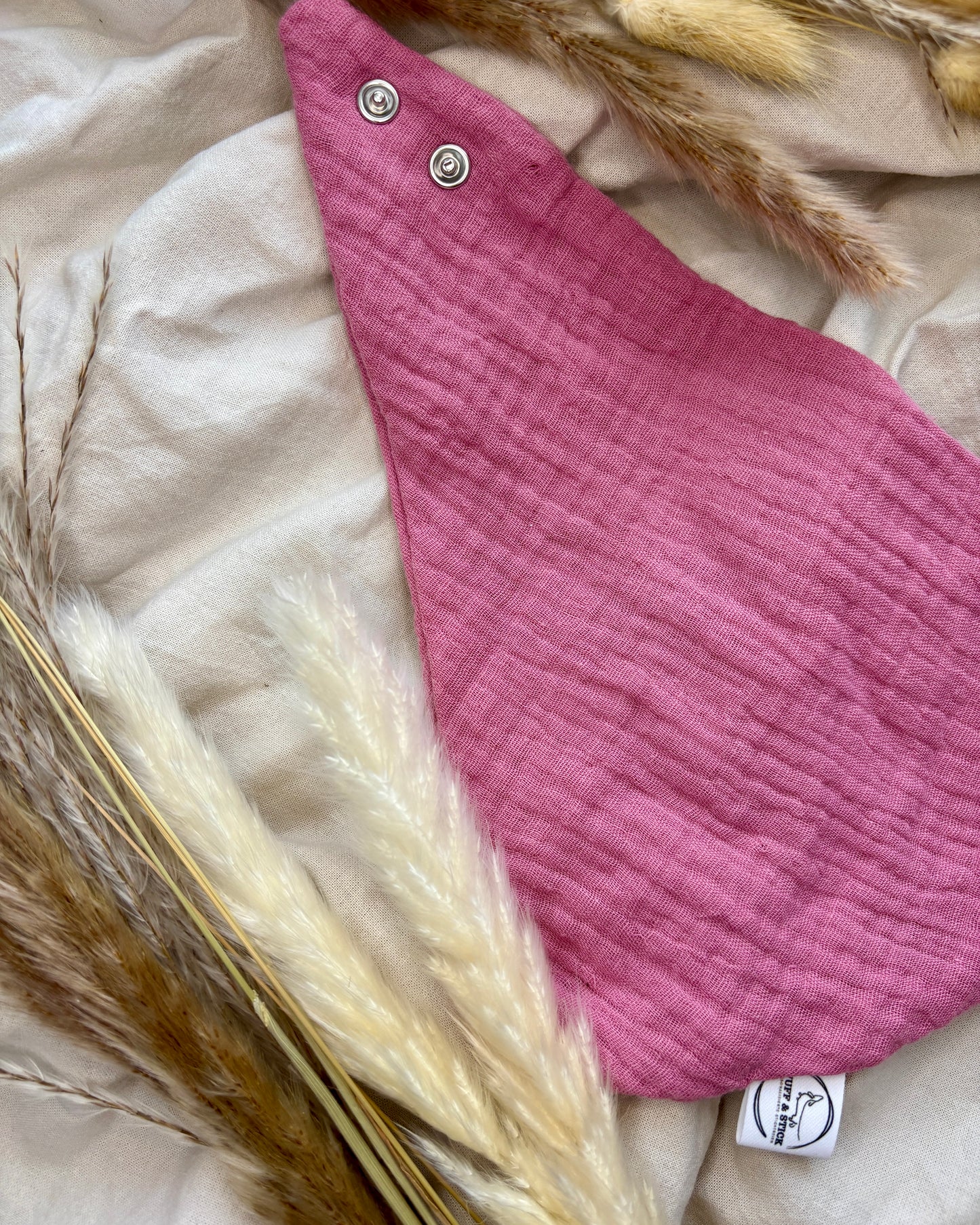 Halstuch Musselin „Alt Rosa“ personalisiert