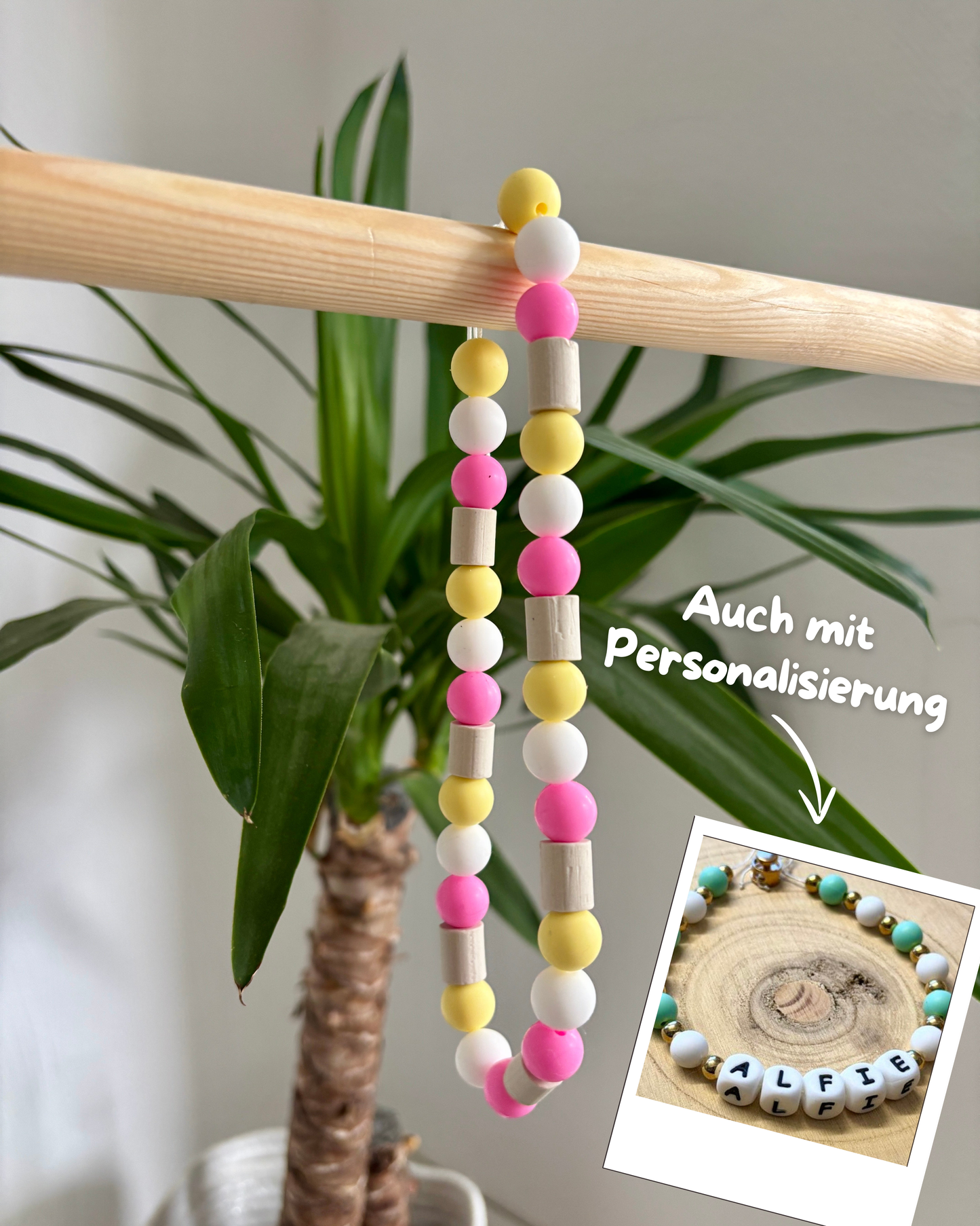 Hunde Halskette EM Keramik „Pinky“