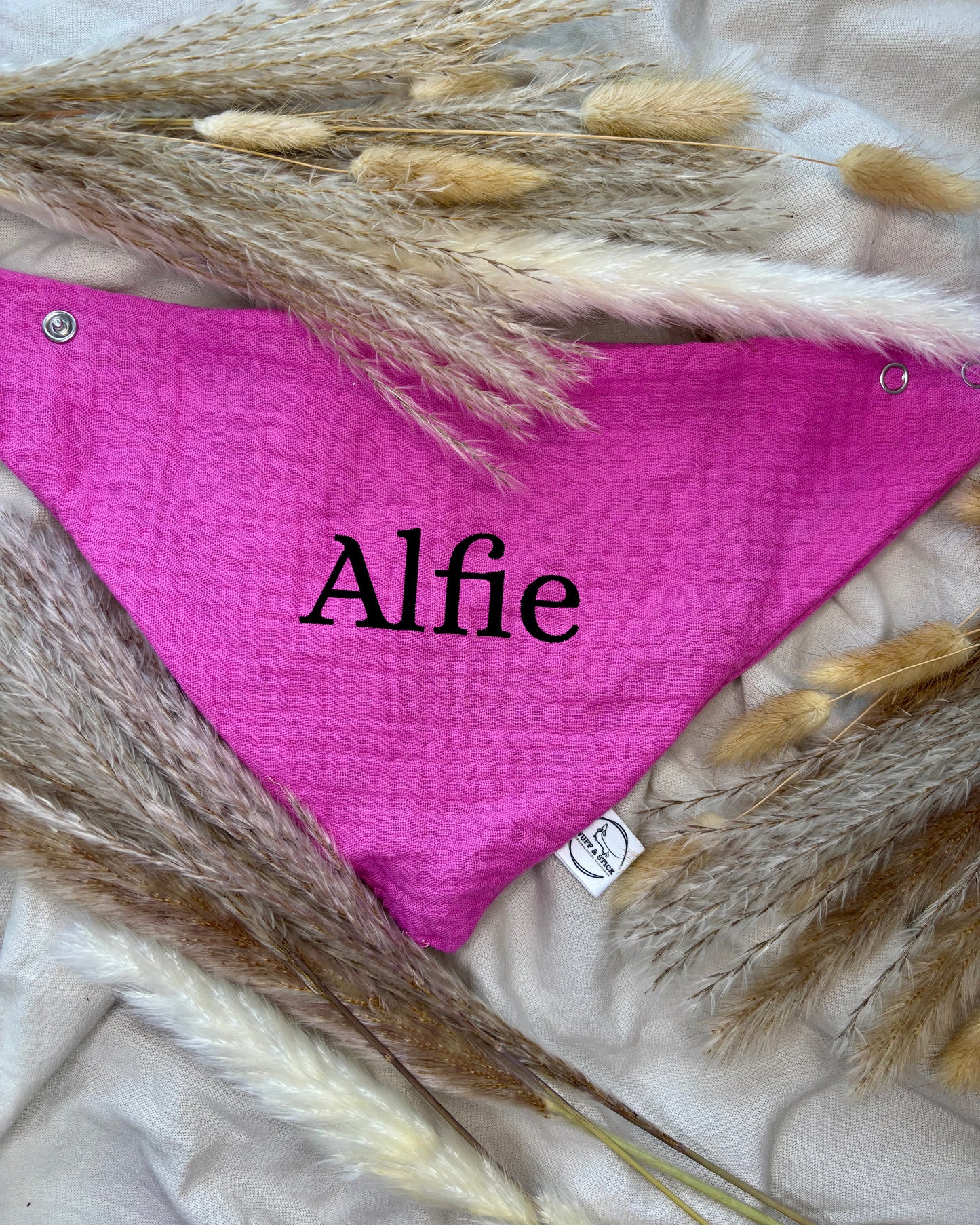Halstuch Musselin „Pinky“ personalisiert