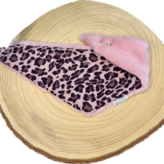 Wendehalstuch Musselin/Plüsch „Rosa Leo Dream“