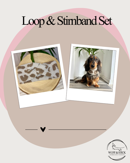 Loop & Stirnband Set helles Leo