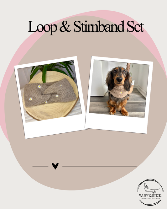 Loop & Stirnband Set „Blümchen“