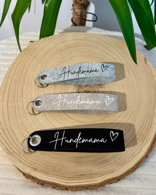 Schlüsselanhänger Hundemama Filz