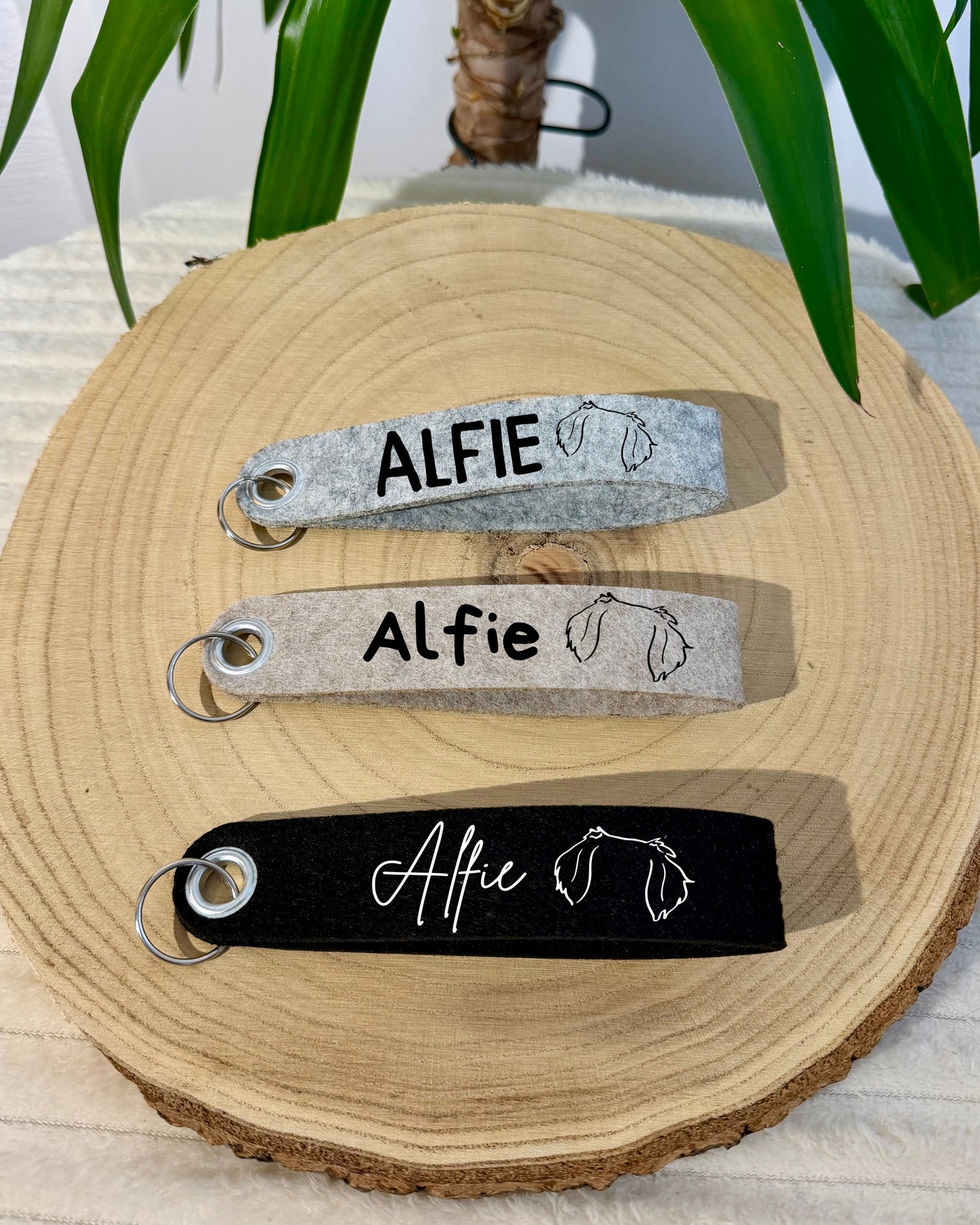 Schlüsselanhänger Hundeohren Filz