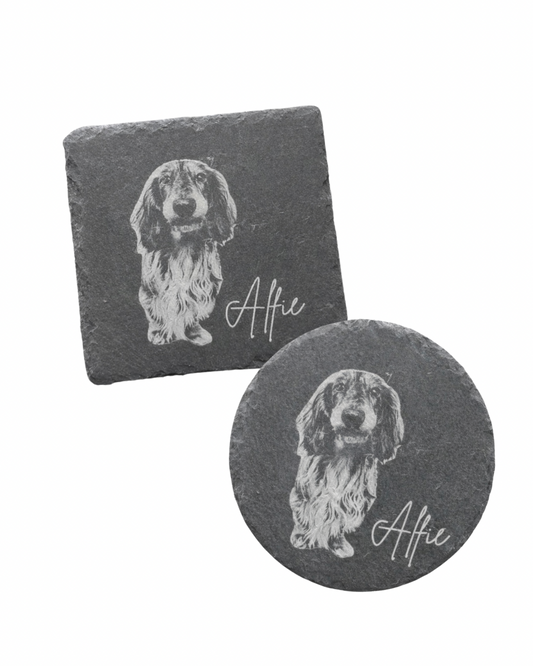 Schiefer Untersetzer personalisiert