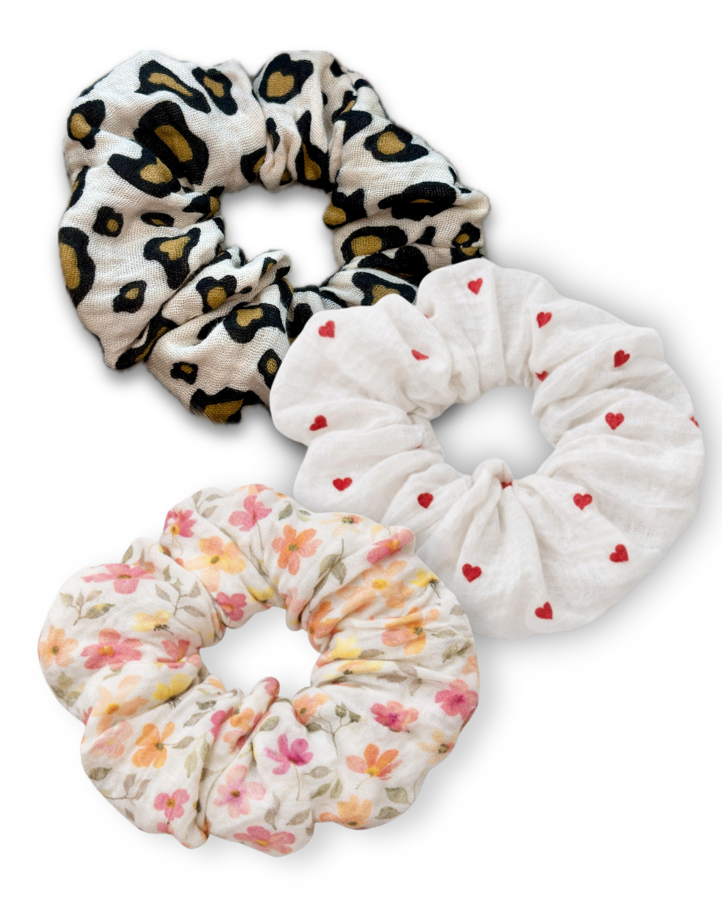 Scrunchie Musselin passend zu allen Halstüchern