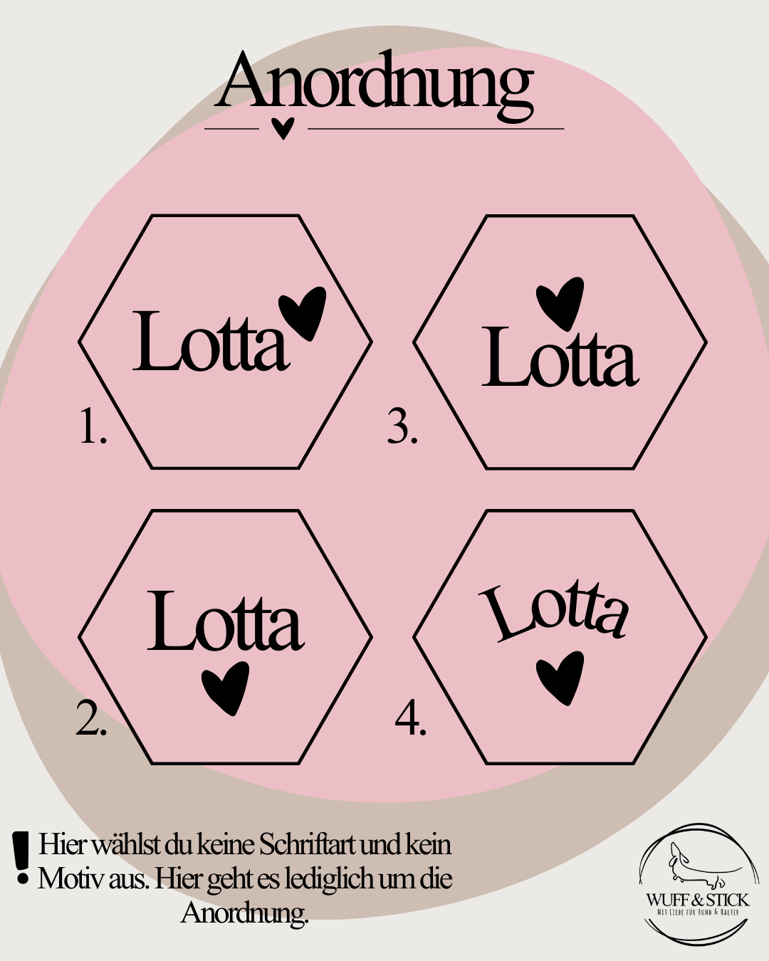 Hundemarke Hexagon